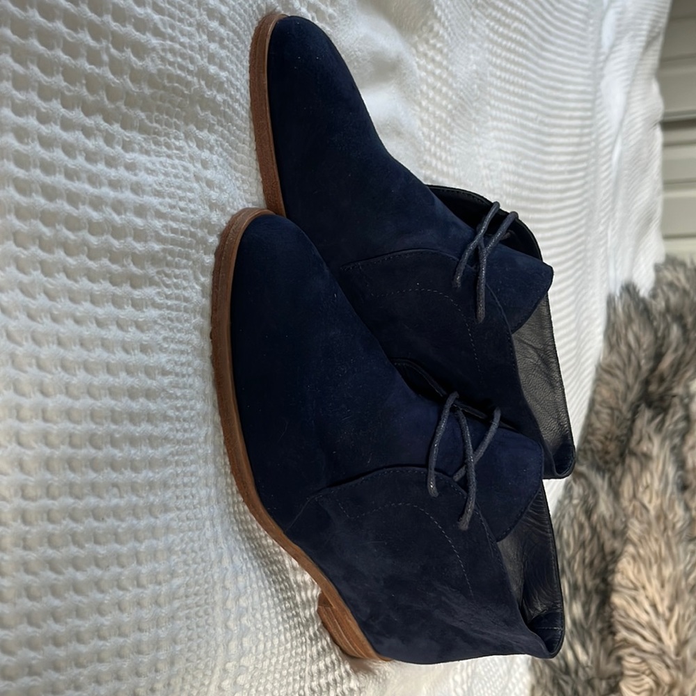 Jenni Kayne Navy Suede/Leather Ankle Boot